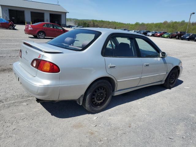 2T1BR12E21C394301 - 2001 TOYOTA COROLLA CE SILVER photo 3