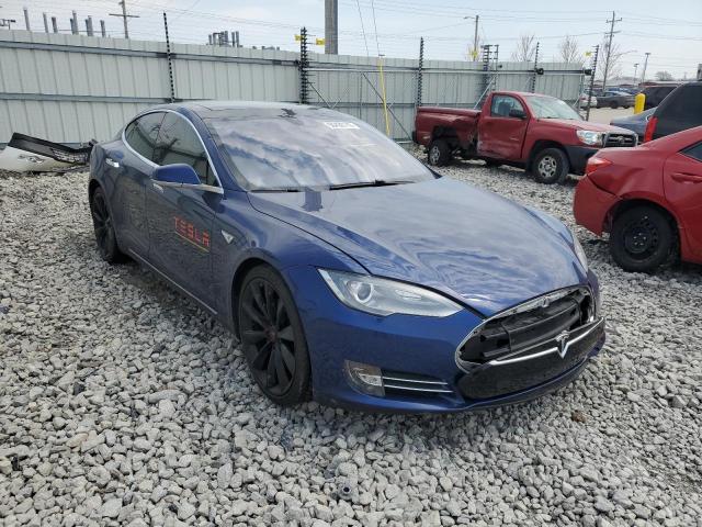 5YJSA1E40GF136468 - 2016 TESLA MODEL S Կապույտ լուսանկար 4