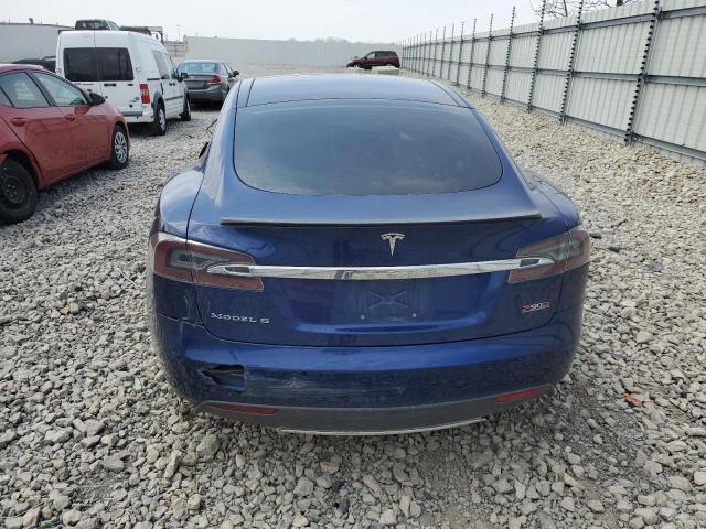 5YJSA1E40GF136468 - 2016 TESLA MODEL S Կապույտ լուսանկար 6