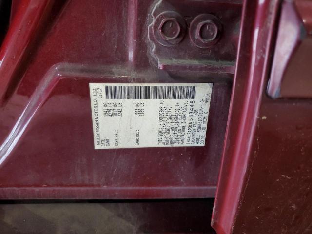 1N4AL2AP0CN533448 - 2012 NISSAN ALTIMA BASE RED photo 12