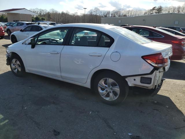 2HGFB2F58DH592107 - 2013 HONDA CIVIC LX WHITE photo 2