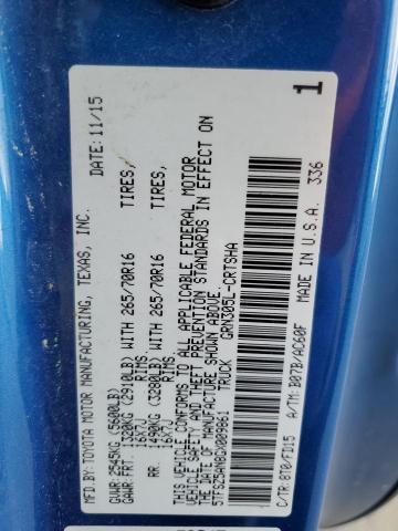 5TFSZ5AN8GX009861 - 2016 TOYOTA TACOMA ACCESS CAB ლურჯი ფოტო 12