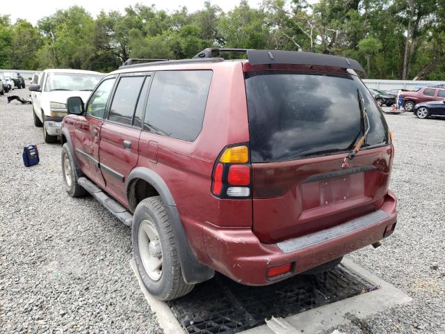 JA4LS31H9YP012819 - 2000 MITSUBISHI MONTERO SPORT LS BURGUNDY photo 2