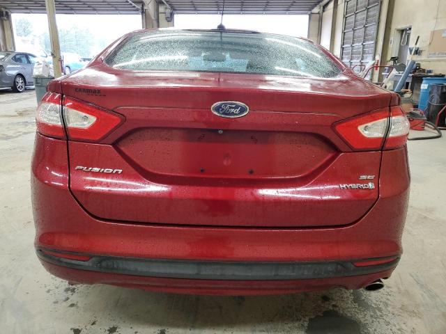 3FA6P0LU7ER208197 - 2014 FORD FUSION SE HYBRID RED photo 6