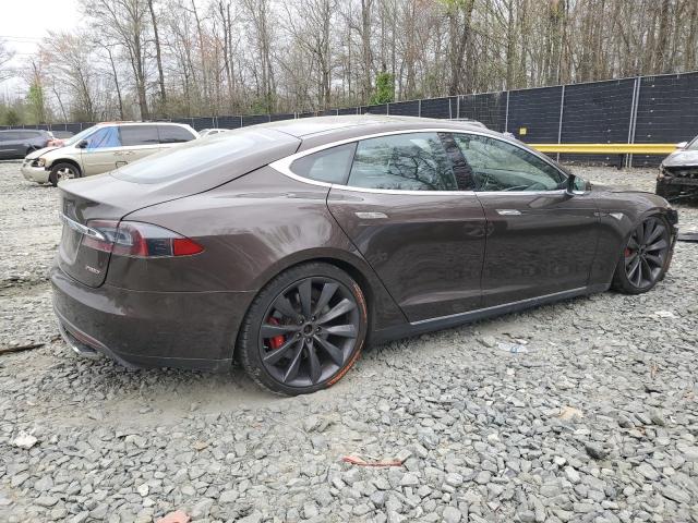 5YJSA1H25EFP63707 - 2014 TESLA MODEL S ყავისფერი ფოტო 3