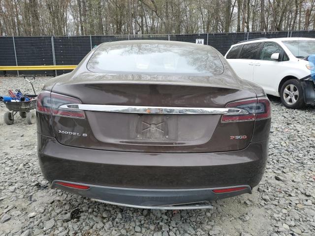 5YJSA1H25EFP63707 - 2014 TESLA MODEL S BROWN photo 6