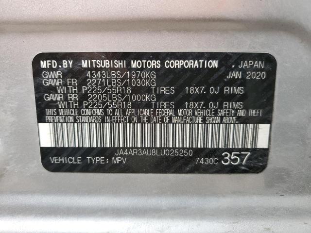 JA4AR3AU8LU025250 - 2020 MITSUBISHI OUTLANDER ES SILVER photo 13