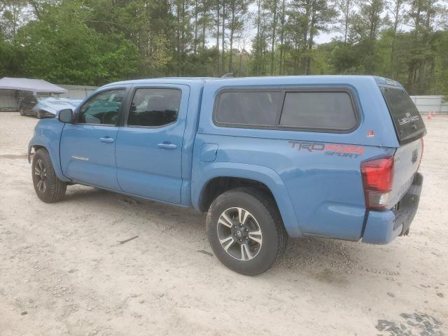 3TMCZ5AN1KM247165 - 2019 TOYOTA TACOMA DOUBLE CAB BLUE photo 2