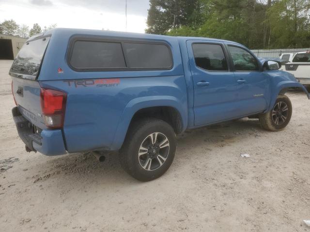 3TMCZ5AN1KM247165 - 2019 TOYOTA TACOMA DOUBLE CAB BLUE photo 3