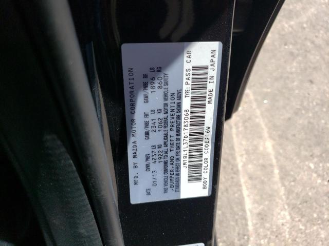 JM1BL1L37D1783068 - 2013 MAZDA SPEED 3 შავი ფოტო 13