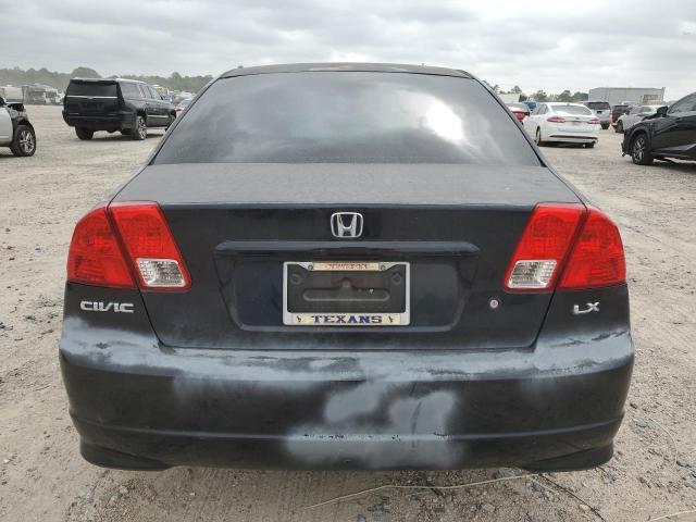 2HGES16594H621751 - 2004 HONDA CIVIC LX BLACK photo 6