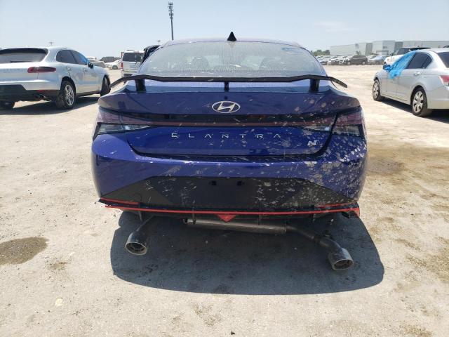 KMHLW4AK0NU005844 - 2022 HYUNDAI ELANTRA N BLUE photo 6