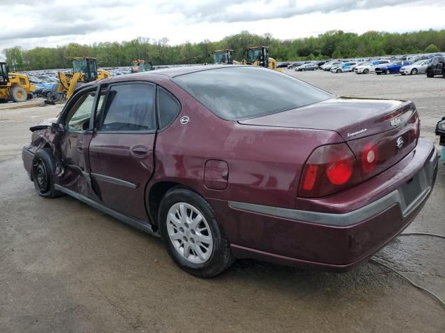 2G1WF52E449119768 - 2004 CHEVROLET IMPALA BURGUNDY photo 2