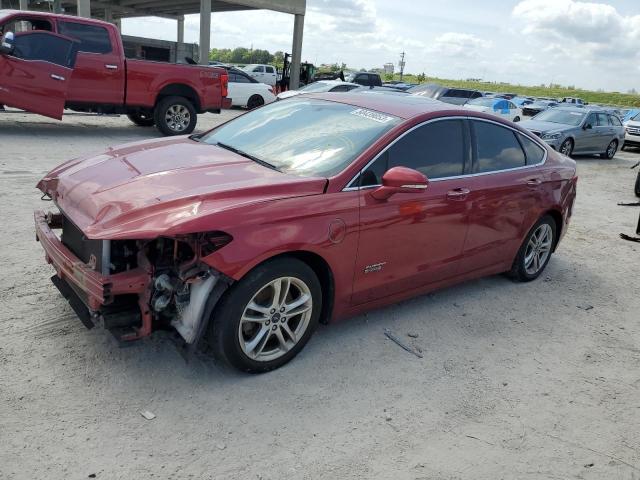 3FA6P0SU1GR363266 - 2016 FORD FUSION TITANIUM PHEV RED photo 1