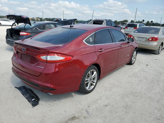 3FA6P0SU1GR363266 - 2016 FORD FUSION TITANIUM PHEV RED photo 3