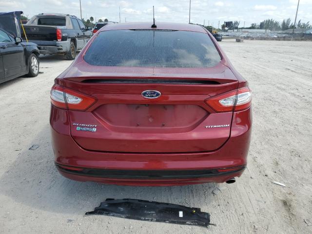 3FA6P0SU1GR363266 - 2016 FORD FUSION TITANIUM PHEV RED photo 6