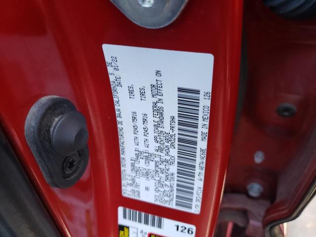 3TMAZ5CN6NM172696 - 2022 TOYOTA TACOMA DOUBLE CAB 红色 照片 12