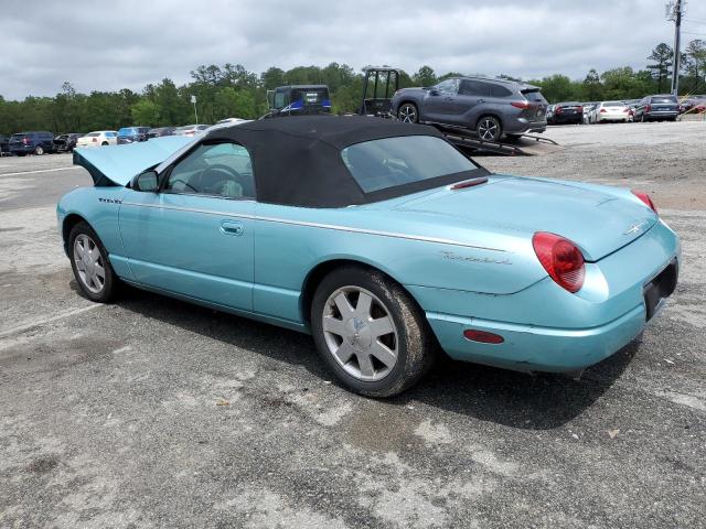 1FAHP60A62Y113844 - 2002 FORD THUNDERBIR TURQUOISE photo 2