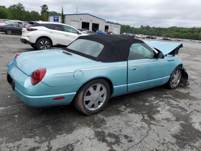 1FAHP60A62Y113844 - 2002 FORD THUNDERBIR TURQUOISE photo 3