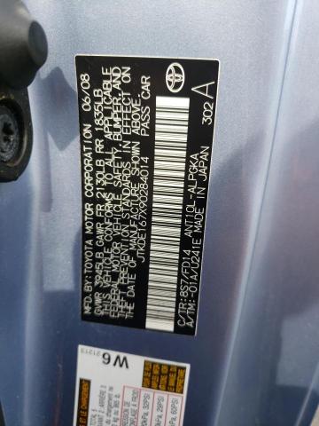 JTKDE167X90284014 - 2009 TOYOTA SCION TC BLUE photo 12