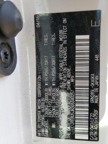 JTEBU5JR3G5340257 - 2016 TOYOTA 4RUNNER SR5/SR5 PREMIUM 白色 照片 13