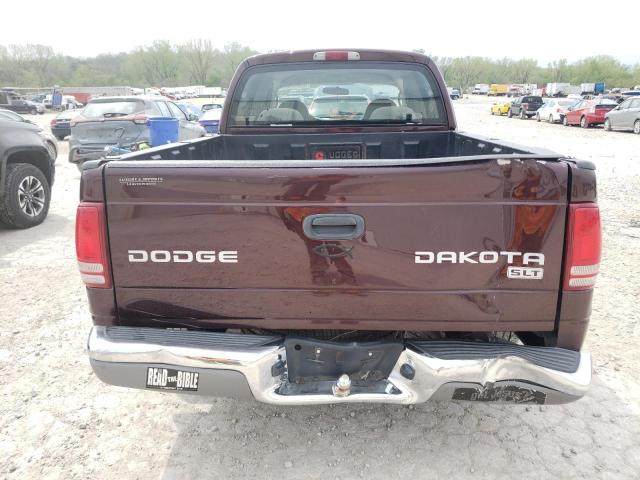 1D7HL48N04S608988 - 2004 DODGE DAKOTA QUAD SLT BURGUNDY photo 6