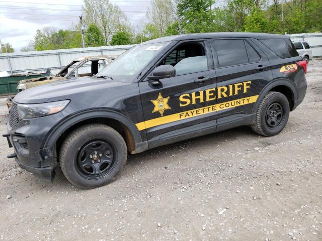 1FM5K8AB4MGC01018 - 2021 FORD EXPLORER POLICE INTERCEPTOR BLACK photo 1