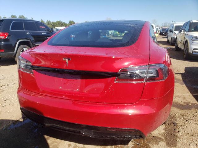 5YJSA1E56MF436438 - 2021 TESLA MODEL S Qırmızı foto 6