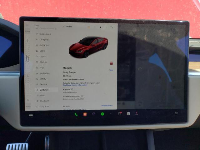 5YJSA1E56MF436438 - 2021 TESLA MODEL S Qırmızı foto 9