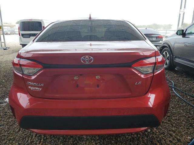 5YFEPMAE7MP223392 - 2021 TOYOTA COROLLA LE RED photo 6