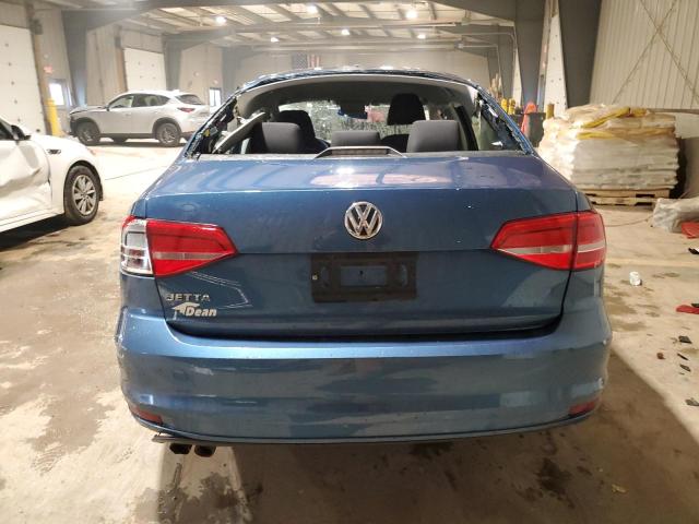 3VW2K7AJ7FM278495 - 2015 VOLKSWAGEN JETTA BASE BLUE photo 6