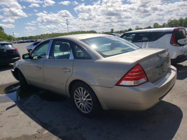 1MEFM42145G622612 - 2005 MERCURY MONTEGO PREMIER BEIGE photo 2