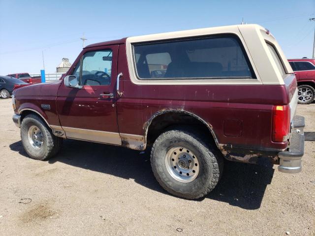 1FMEU15N6TLB62153 - 1996 FORD BRONCO U100 BURGUNDY photo 2