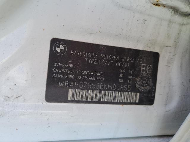 WBAPG7G53BNM85855 - 2011 BMW 323 I WHITE photo 12