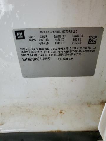 1G11C5SA9GF100967 - 2016 CHEVROLET MALIBU LIM LT Ақ фото 12