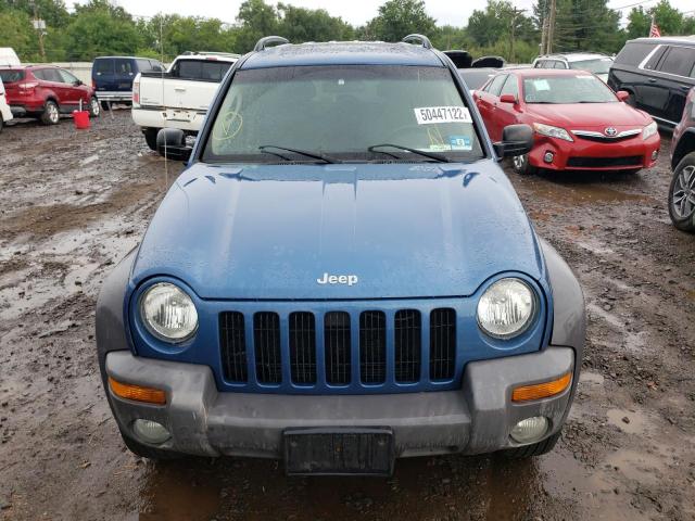 1J4GL48K74W324014 - 2004 JEEP LIBERTY SP BLUE photo 9