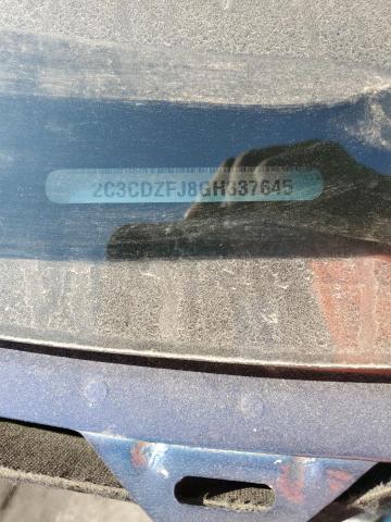 2C3CDZFJ8GH337645 - 2016 DODGE CHALLENGER R/T SCAT PACK BLUE photo 12