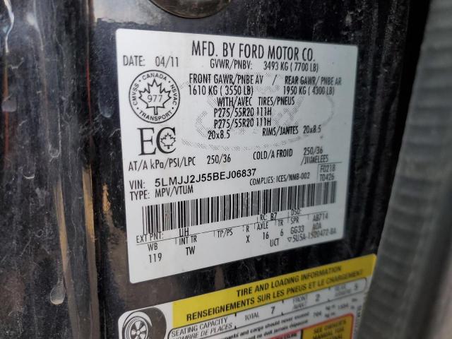 5LMJJ2J55BEJ06837 - 2011 LINCOLN NAVIGATOR 黑色 照片 13