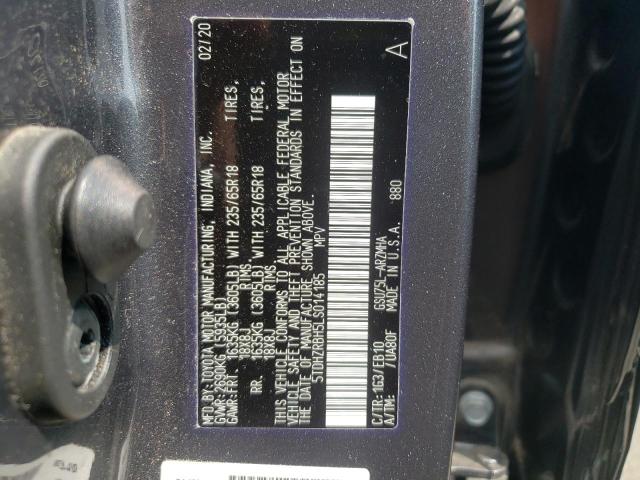 5TDHZRBH5LS014185 - 2020 TOYOTA HIGHLANDER XLE Boz foto 13