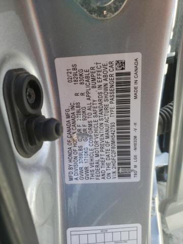 2HGFC2F80MH542793 - 2021 HONDA CIVIC SPORT 银色 照片 12