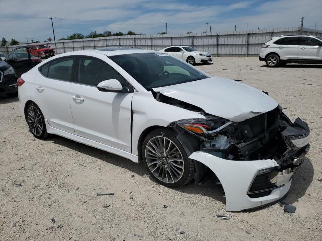 KMHD04LB5JU614067 - 2018 HYUNDAI ELANTRA SPORT WHITE photo 4