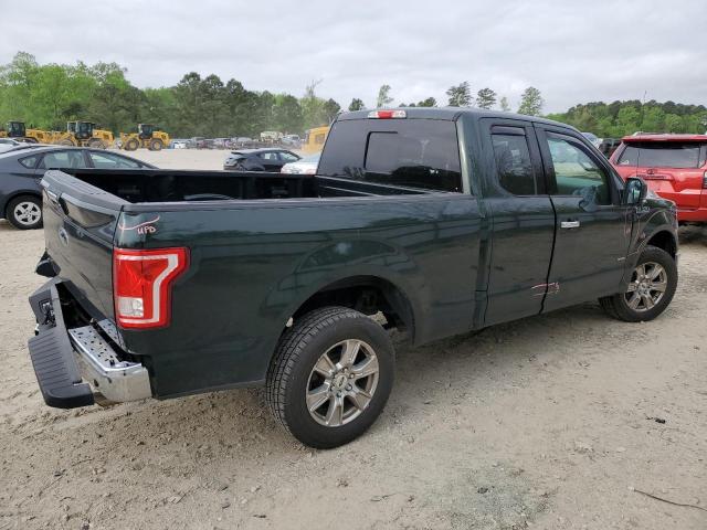 1FTEX1CP4GFC11452 - 2016 FORD F150 SUPER CAB GREEN photo 3