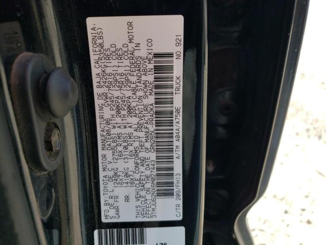 3TMJU62NX6M027443 - 2006 TOYOTA TACOMA DOUBLE CAB PRERUNNER BLACK photo 12