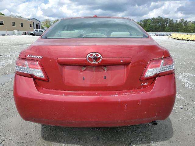 4T1BF3EK9AU087342 - 2010 TOYOTA CAMRY BASE RED photo 6