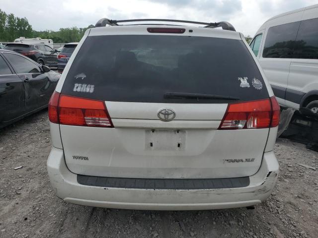 5TDZA22C64S127751 - 2004 TOYOTA SIENNA XLE WHITE photo 6