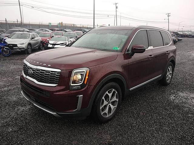 5XYP3DHC7LG050372 - 2020 KIA TELLURIDE EX BURGUNDY photo 2