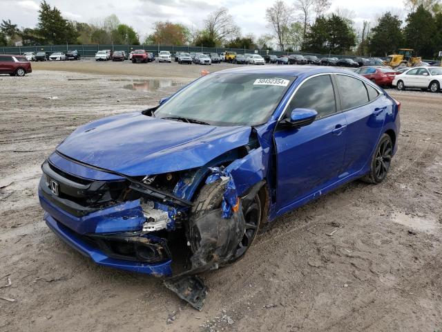 2HGFC2F88LH527621 - 2020 HONDA CIVIC SPORT BLUE photo 1