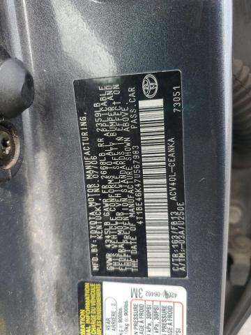 4T1BE46K47U567983 - 2007 TOYOTA CAMRY CE GRAY photo 12