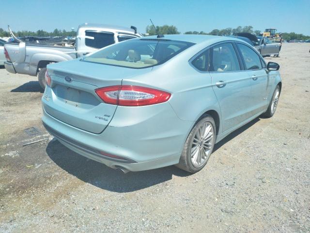 3FA6P0LU9ER199339 - 2014 FORD FUSION SE HYBRID SILVER photo 4