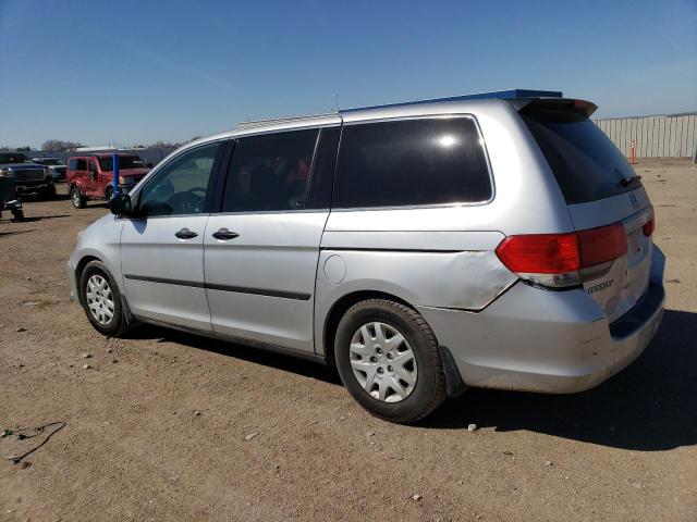 5FNRL3H29AB020868 - 2010 HONDA ODYSSEY LX SILVER photo 2